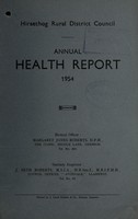 view [Report 1954] / Medical Officer of Health, Hiraethog R.D.C.