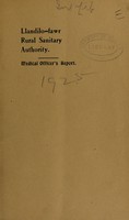 view [Report 1925] / Medical Officer of Health, Lampeter R.D.C.