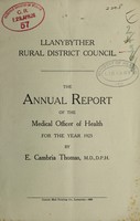 view [Report 1925] / Medical Officer of Health, Llanybyther R.D.C.