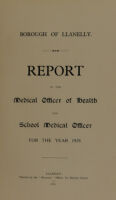 view [Report 1929] / Medical Officer of Health, Llanelli / Llanelly Borough.