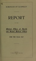 view [Report 1937] / Medical Officer of Health, Llanelli / Llanelly Borough.