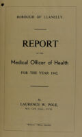 view [Report 1942] / Medical Officer of Health, Llanelli / Llanelly Borough.