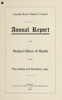 view [Report 1941] / Medical Officer of Health, Llanelli / Llanelly R.D.C.