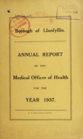 view [Report 1937] / Medical Officer of Health, Llanfillin / Llanfyllin Borough.