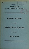 view [Report 1941] / Medical Officer of Health, Llanfillin / Llanfyllin R.D.C.