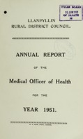 view [Report 1951] / Medical Officer of Health, Llanfillin / Llanfyllin R.D.C.