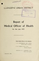 view [Report 1937] / Medical Officer of Health, Llangefni U.D.C.