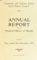 view [Report 1940] / Medical Officer of Health, Llantrisant & Llantwit Fardre R.D.C.