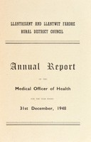 view [Report 1948] / Medical Officer of Health, Llantrisant & Llantwit Fardre R.D.C.