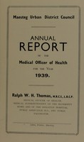 view [Report 1939] / Medical Officer of Health, Maesteg U.D.C.