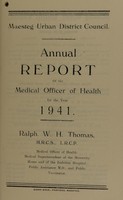 view [Report 1941] / Medical Officer of Health, Maesteg U.D.C.