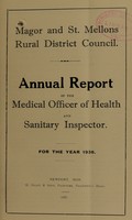 view [Report 1936] / Medical Officer of Health, Magor & St Mellons R.D.C.
