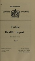 view [Report 1953] / Medical Officer of Health, Merioneth County Council.