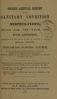 view [Report 1867] / Sanitary Inspector, Merthyr Tydfil Local Board.