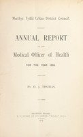 view [Report 1902] / Medical Officer of Health, Merthyr Tydfil U.D.C.