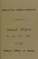 view [Report 1951] / Milford (Haven) Port Health Authority.