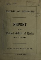 view [Report 1925] / Medical Officer of Health, Monmouth Borough.