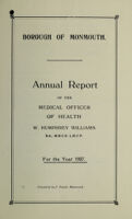 view [Report 1937] / Medical Officer of Health, Monmouth Borough.