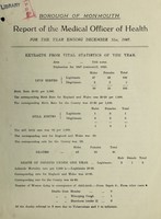 view [Report 1947] / Medical Officer of Health, Monmouth Borough.