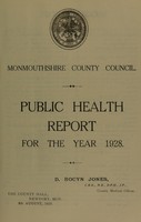 view [Report 1928] / Monmouthshire County Council.