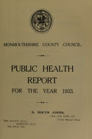 view [Report 1933] / Monmouthshire County Council.