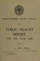 view [Report 1923] / Medical Officer of Health, Monmouthshire County Council.