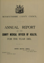 view [Report 1951] / Medical Officer of Health, Monmouthshire County Council.