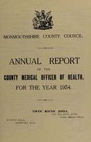 view [Report 1954] / Medical Officer of Health, Monmouthshire County Council.