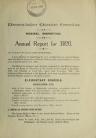 view [Report 1926] / School Health Service, Monmouthshire County Council.