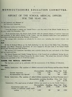 view [Report 1951] / School Health Service, Monmouthshire County Council.