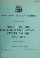 view [Report 1954] / School Health Service, Monmouthshire County Council.