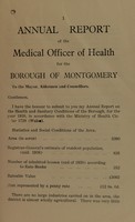 view [Report 1938] / Medical Officer of Health, Montgomery Borough.