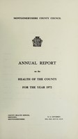 view [Report 1972] / Medical Officer of Health, Montgomeryshire County Council.