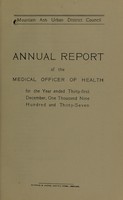 view [Report 1937] / Medical Officer of Health, Mountain Ash U.D.C.