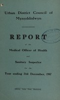 view [Report 1947] / Medical Officer of Health, Mynyddislwyn U.D.C.