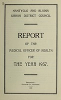 view [Report 1937] / Medical Officer of Health, Nantyglo U.D.C.