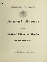 view [Report 1952] / Medical Officer of Health, Neath Borough.