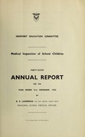 view [Report 1953] / School Medical Officer of Health, Newport (Gwent) County Borough.