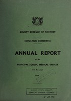 view [Report 1960] / School Medical Officer of Health, Newport (Gwent) County Borough.