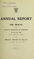 view [Report 1939] / Medical Officer of Health, Newport (Gwent) County Borough.