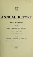 view [Report 1950] / Medical Officer of Health, Newport (Gwent) County Borough.