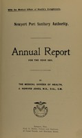 view [Report 1921] / Medical Officer of Health, Newport (Gwent) Port Health Authority.