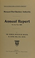 view [Report 1935] / Medical Officer of Health, Newport (Gwent) Port Health Authority.