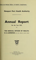 view [Report 1952] / Medical Officer of Health, Newport (Gwent) Port Health Authority.