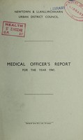 view [Report 1941] / Medical Officer of Health, Newtown & Llanllwchaiarn U.D.C.