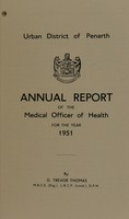 view [Report 1951] / Medical Officer of Health, Penarth U.D.C.