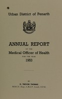 view [Report 1953] / Medical Officer of Health, Penarth U.D.C.