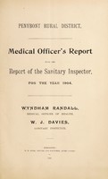 view [Report 1904] / Medical Officer of Health, Penybont R.D.C.