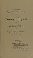 view [Report 1940] / Medical Officer of Health, Penybont R.D.C.