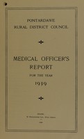 view [Report 1939] / Medical Officer of Health, Pontardawe R.D.C.